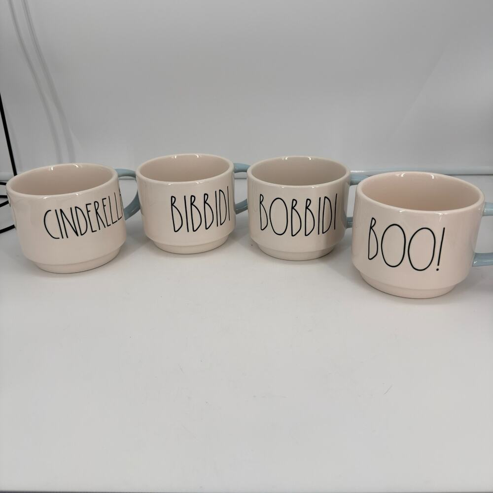 Disney Rae Dunn Cinderella Stackable Mugs Cups Rack Bippidi Boppidi Boo Set of 4 - Picture 7 of 14
